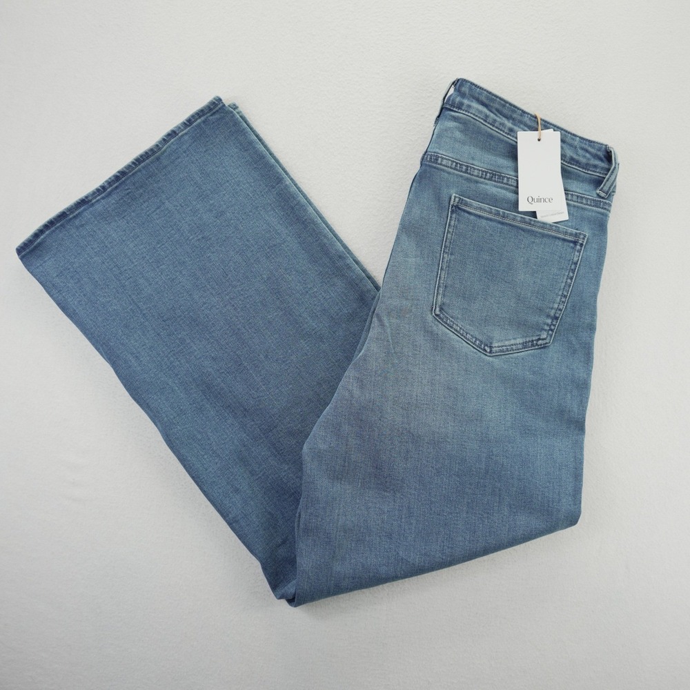 Quince Women's Light Blue Flare Jeans